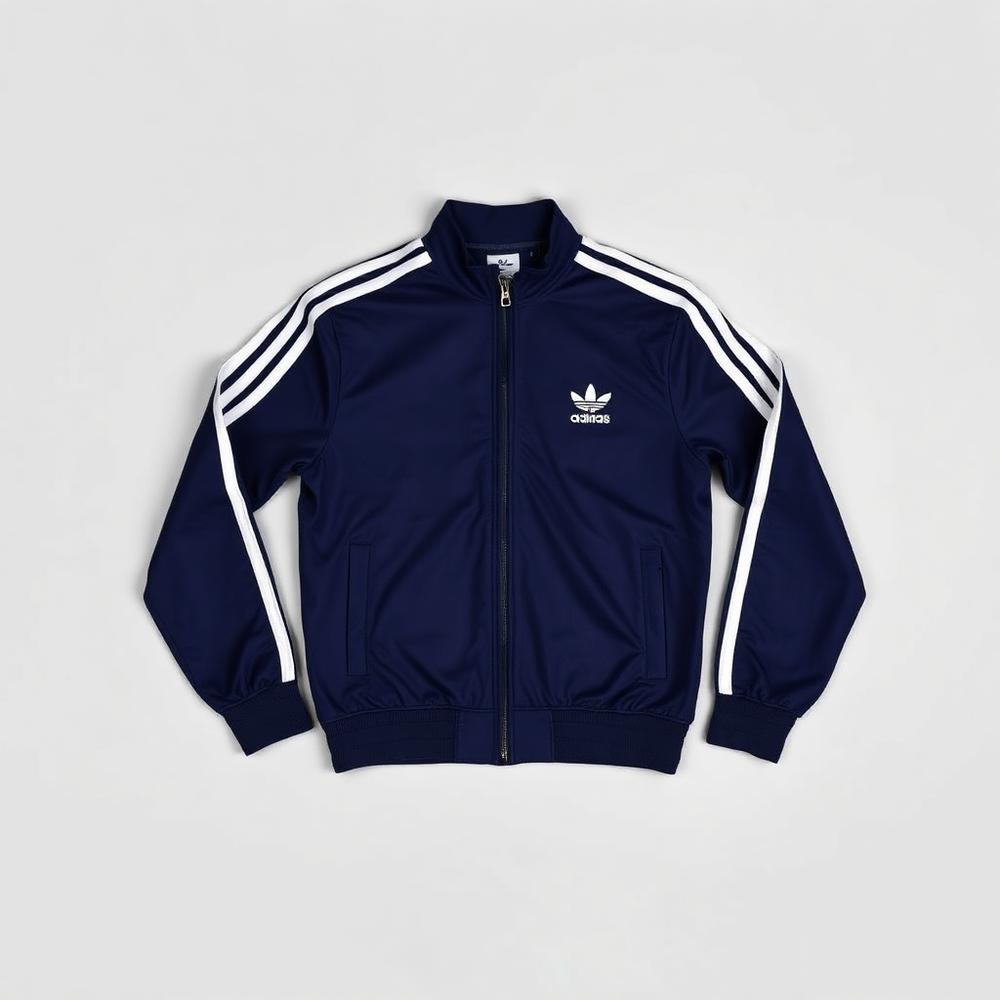 adidas trefoil track top — navy